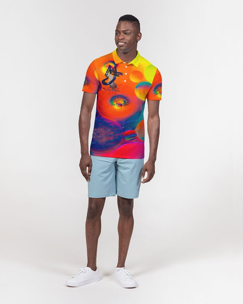 Bold color Men's Slim Fit Short Sleeve Polo