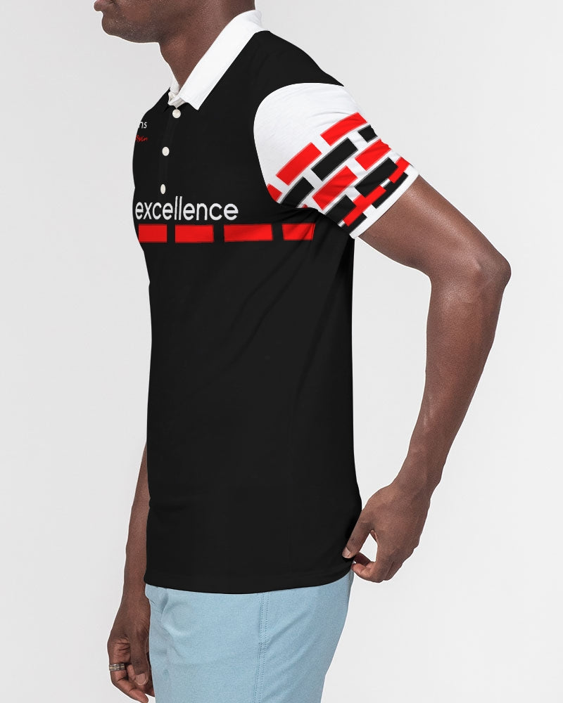 Blackstone (Black excellence) by Marvin Jeans and Trinity D Marvin Men's Slim Fit Short Sleeve Polo