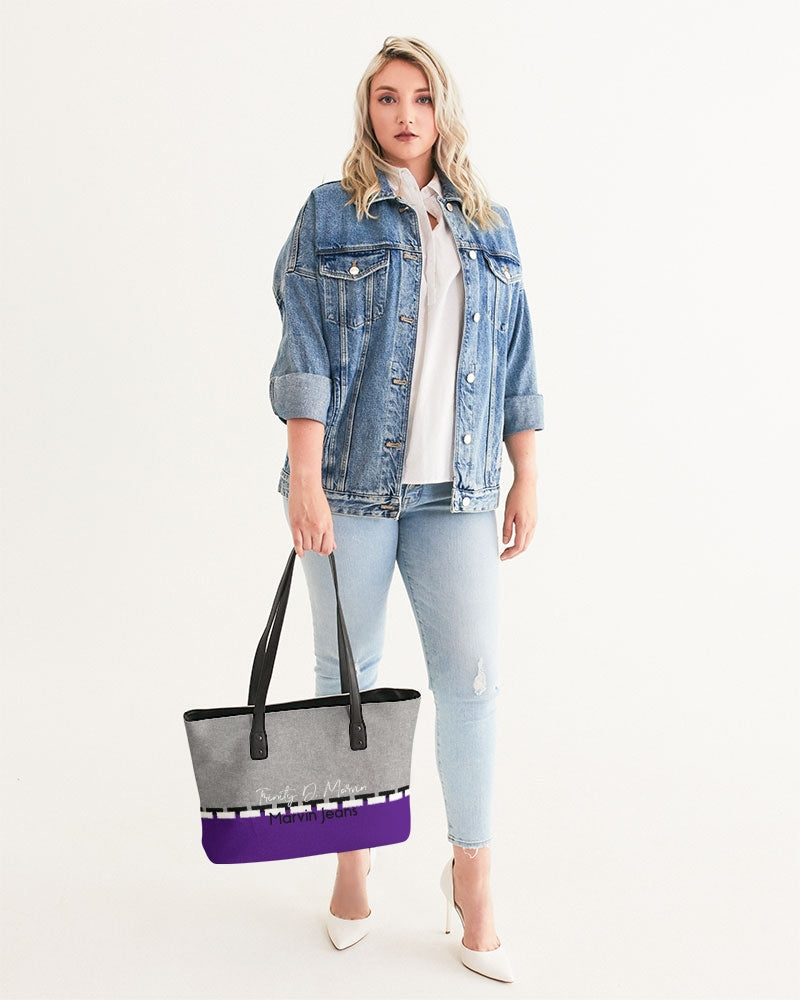 Cool grey half purple by Marvin Jeans and Trinity D Marvin Stylish Tote