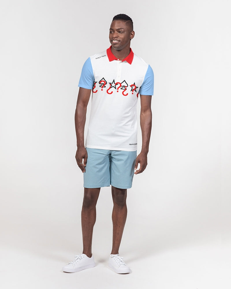 Greatness by Marvin Jeans and Trinity D Marvin Men's Slim Fit Short Sleeve Polo