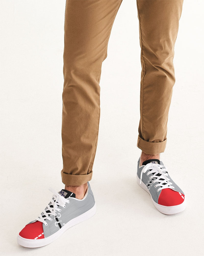 Dark red Trinity D. Marvin Men's Faux-Leather Sneaker