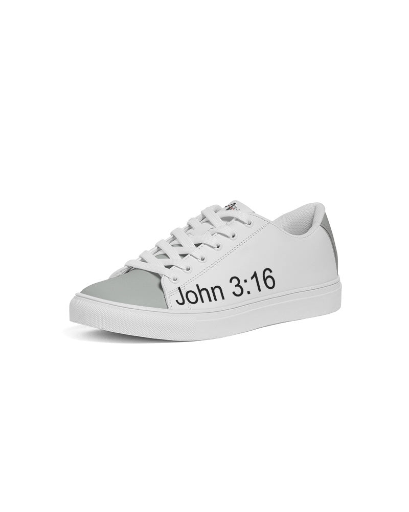 Gospel message John 3:16 Men's Faux-Leather Sneaker