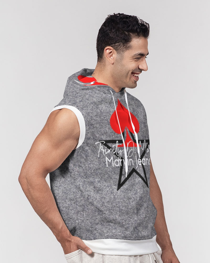 Wool, by Marvin Jeans and Trinity D Marvin Men's Premium Heavyweight Sleeveless Hoodie