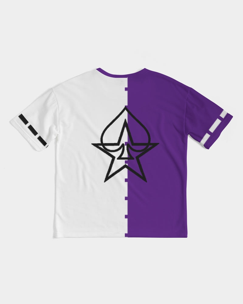 Purple half white BY MARVIN JEANS Men's Premium Heavyweight Tee