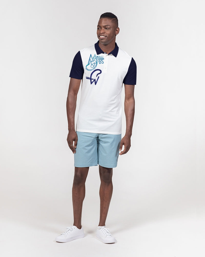 Two logo's by Marvin Jeans and Trinity D Marvin Men's Slim Fit Short Sleeve Polo