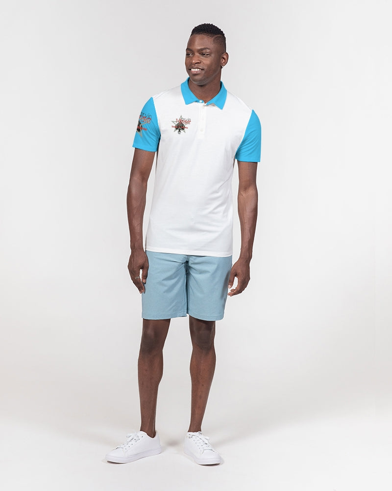 Loud blue by Marvin Jeans and Trinity D Marvin Men's Slim Fit Short Sleeve Polo