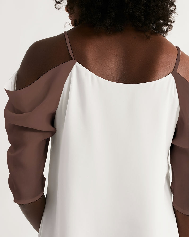 Premium MARVIN JEANS Women's Open Shoulder A-Line Dress