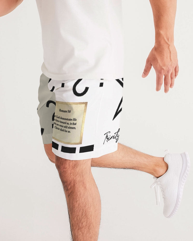 Gospel message Romans 5:8 BY MARVIN JEANS Men's Jogger Shorts