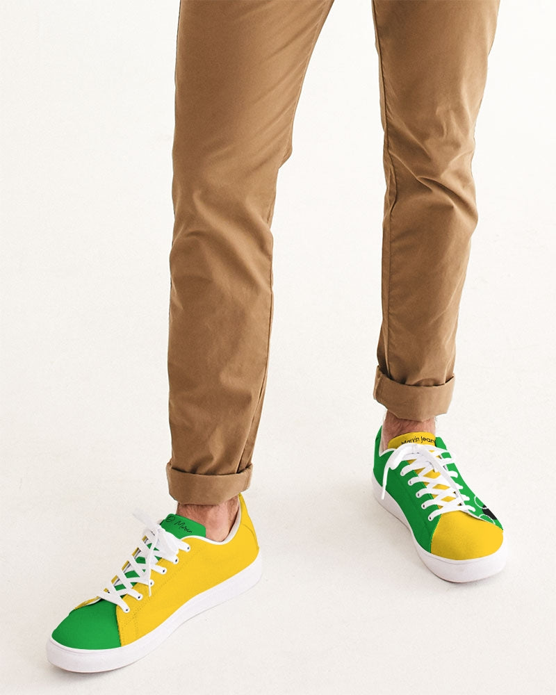 Lemon Lime Green Bay BY MARVIN JEANS Men's Faux-Leather Sneaker