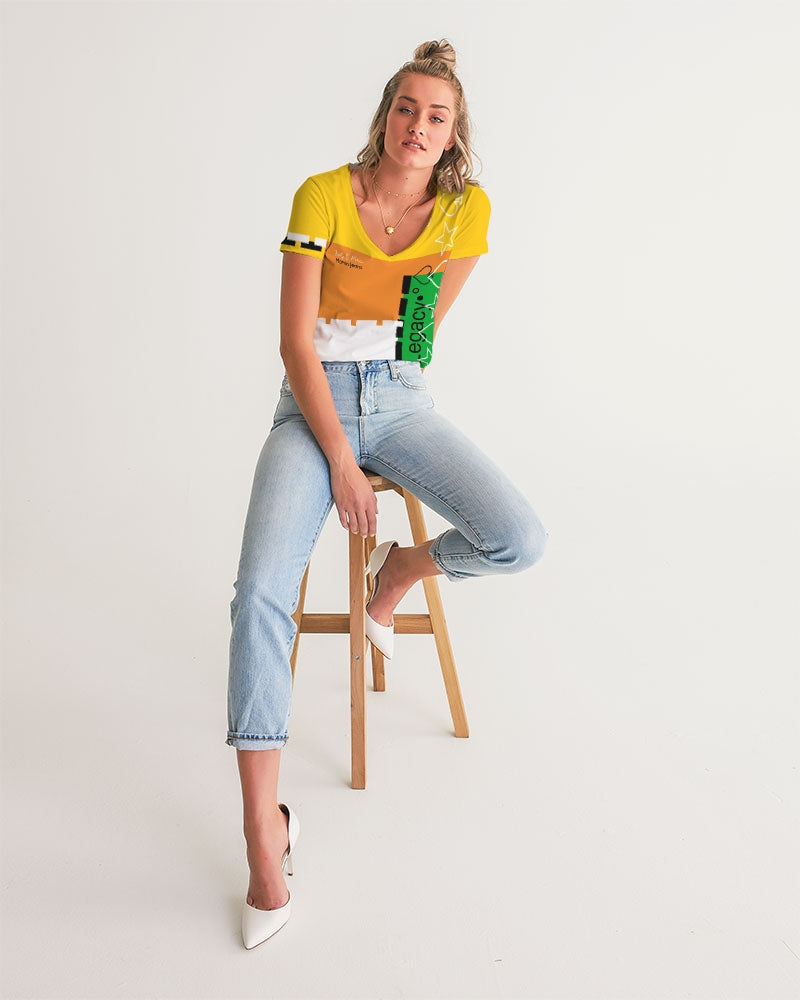 Crazy mix Women's V-Neck Tee