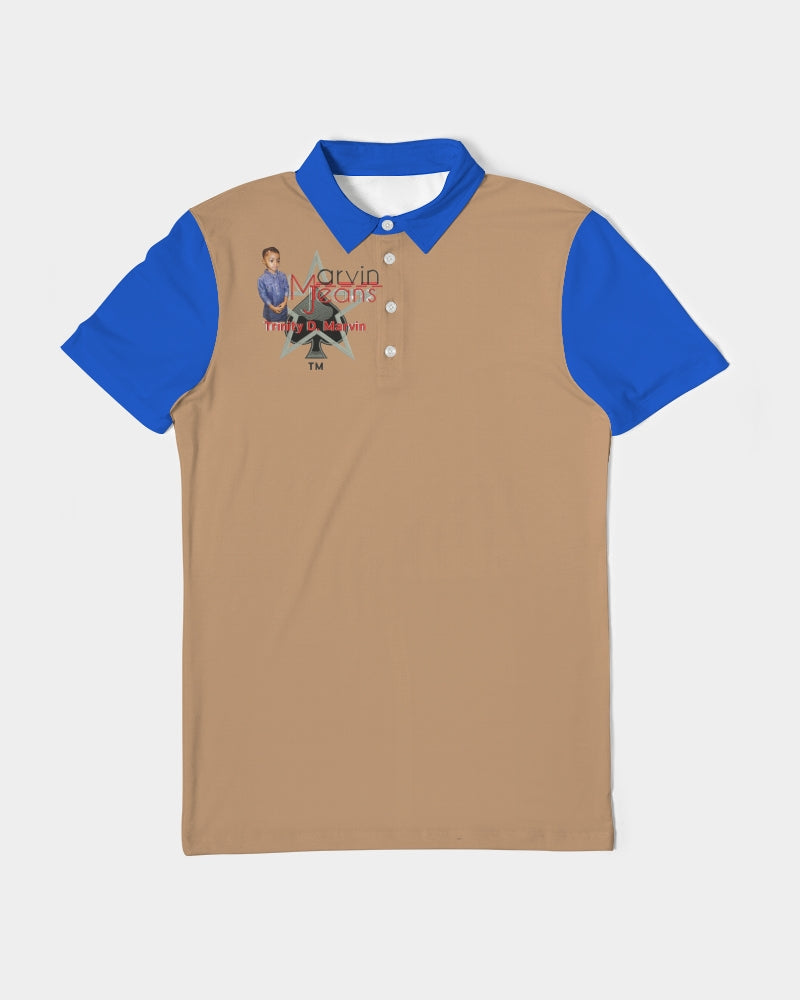 In da mix by Marvin Jeans and Trinity D Marvin Men's Slim Fit Short Sleeve Polo