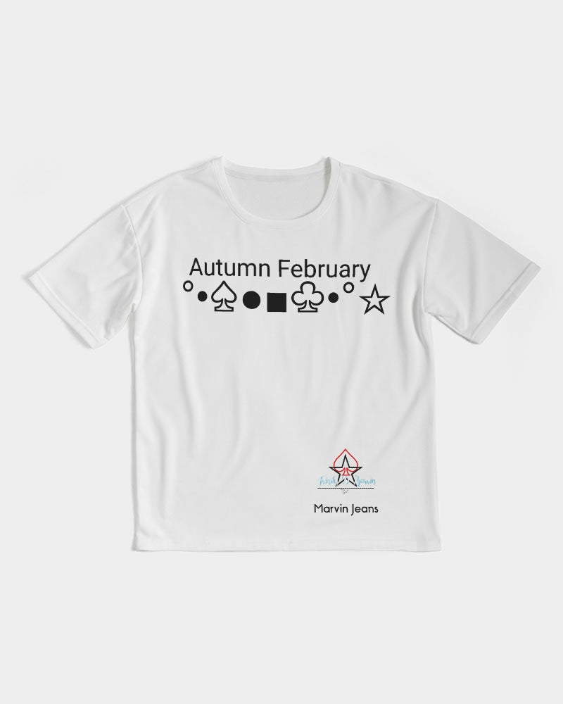 Autumn February all white by Marvin Jeans and Trinity D Marvin Men's Premium Heavyweight Tee