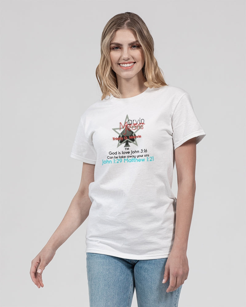 Gospel message God is love by Marvin Jeans and Trinity D Marvin Unisex Ultra Cotton T-Shirt | Gildan