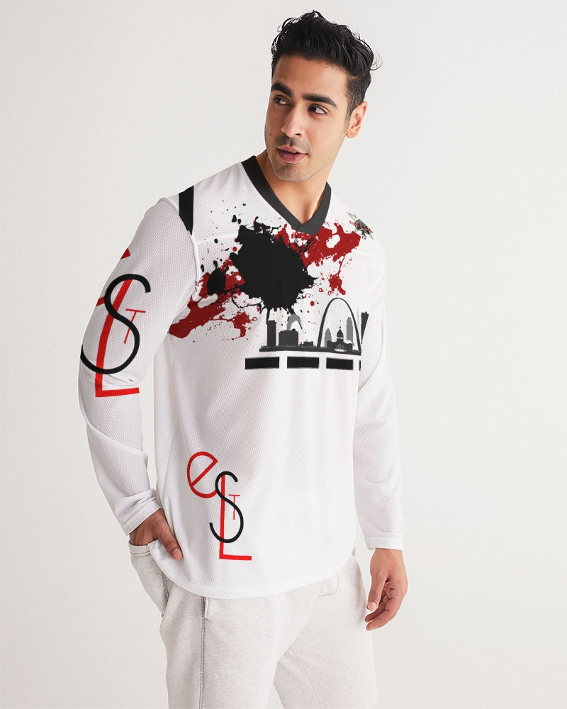 I'm so Saint Louis by Marvin Jeans and Trinity D Marvin Men's Long Sleeve Sports Jersey