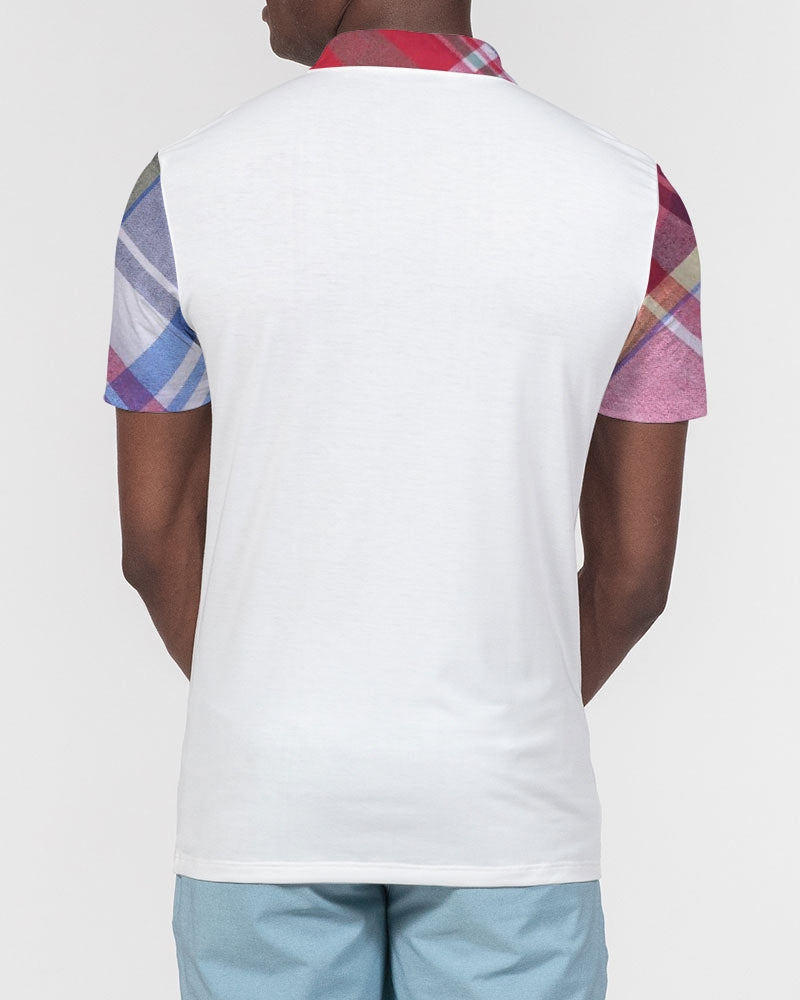 Plaids by Marvin Jeans and Trinity D Marvin Men's Slim Fit Short Sleeve Polo