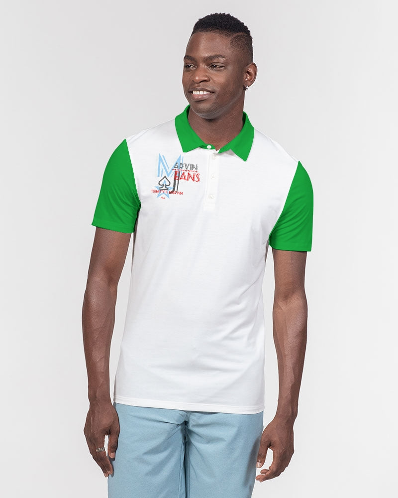 Above greatness by Trinity D. Marvin and Marvin Jeans Men's Slim Fit Short Sleeve Polo