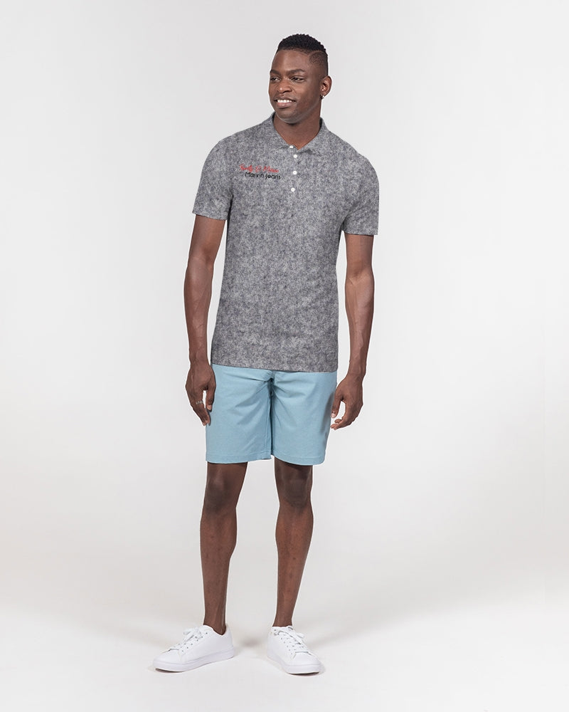 Wool ,by Marvin Jeans and Trinity D Marvin Men's Slim Fit Short Sleeve Polo