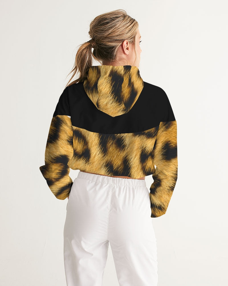 Leopard by Marvin Jeans Women's Cropped Windbreaker