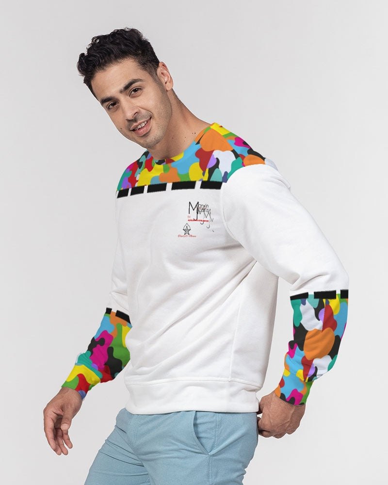 Crazy Combo BY MARVIN JEANS Men's Classic French Terry Crewneck Pullover