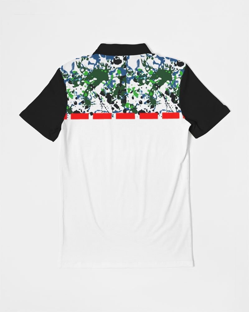 Wild splash by Marvin Jeans and Trinity D Marvin Men's Slim Fit Short Sleeve Polo
