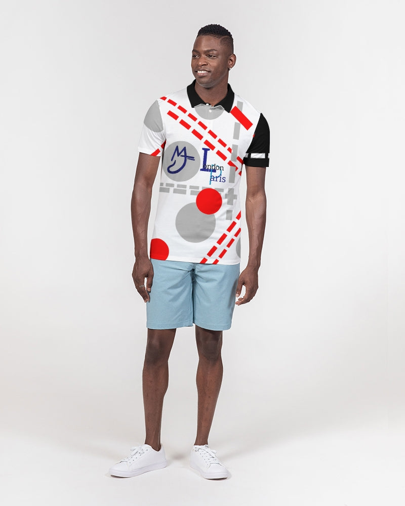 London Paris off grid by Marvin Jeans and Trinity D Marvin Men's Slim Fit Short Sleeve Polo