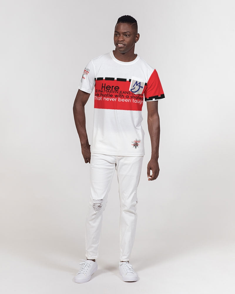 Red and White Men's Everyday Pocket Tee