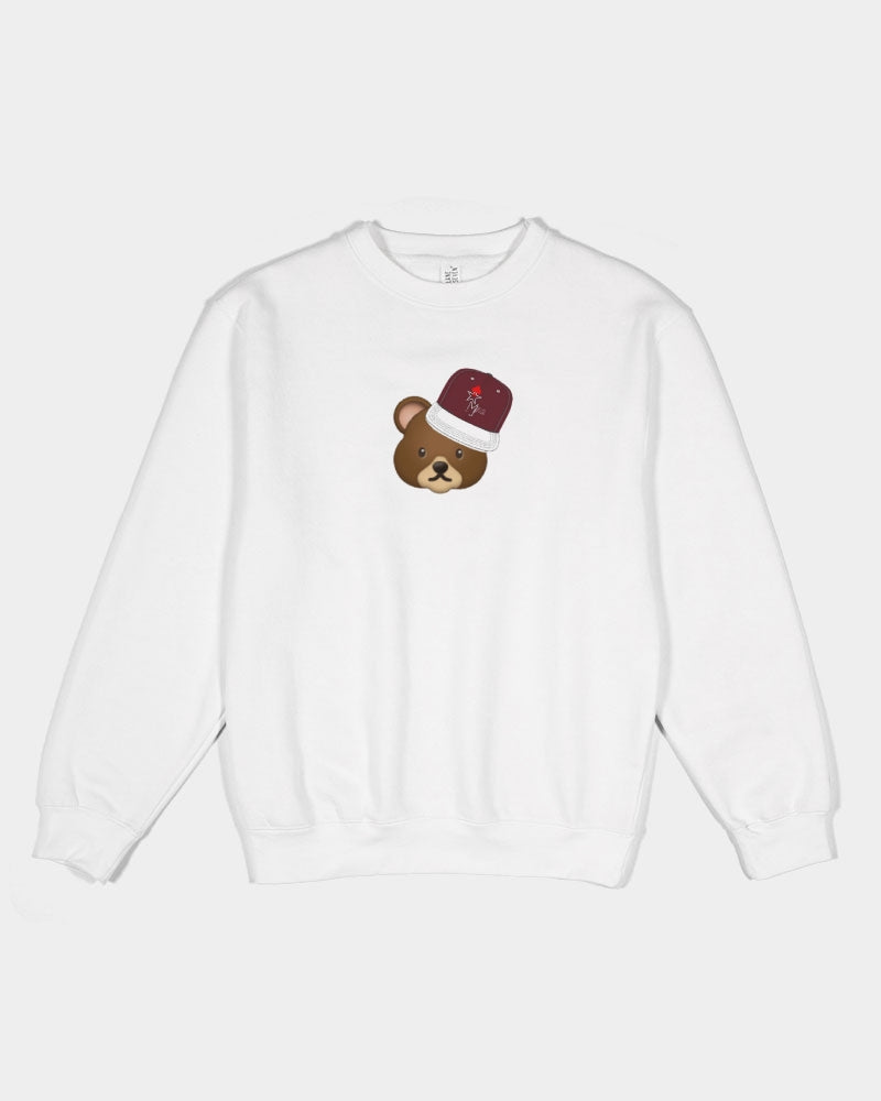 Bear cap all white by Marvin Jeans and Trinity D Marvin Unisex Premium Crewneck Sweatshirt | Lane Seven