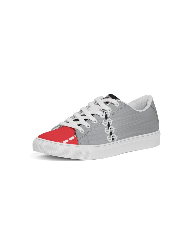 Dark red Trinity D. Marvin Men's Faux-Leather Sneaker