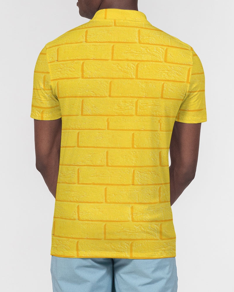 Brick city Yellow by Marvin Jeans and Trinity D Marvin Men's Slim Fit Short Sleeve Polo