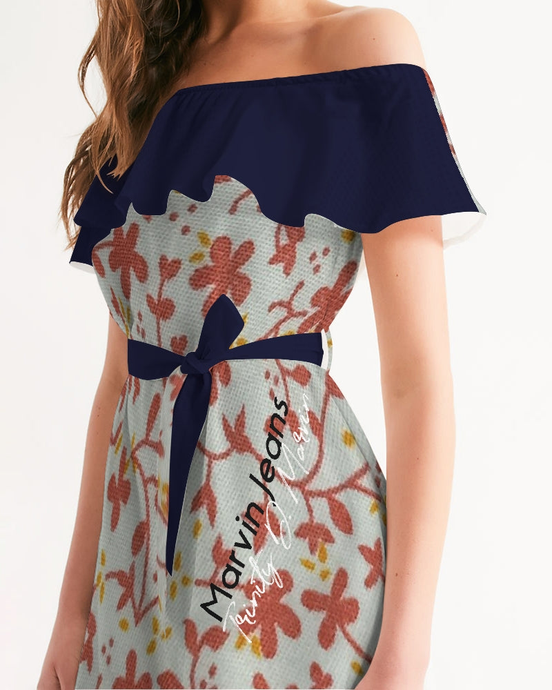 Wildwood, blue Women's Off-Shoulder Dress