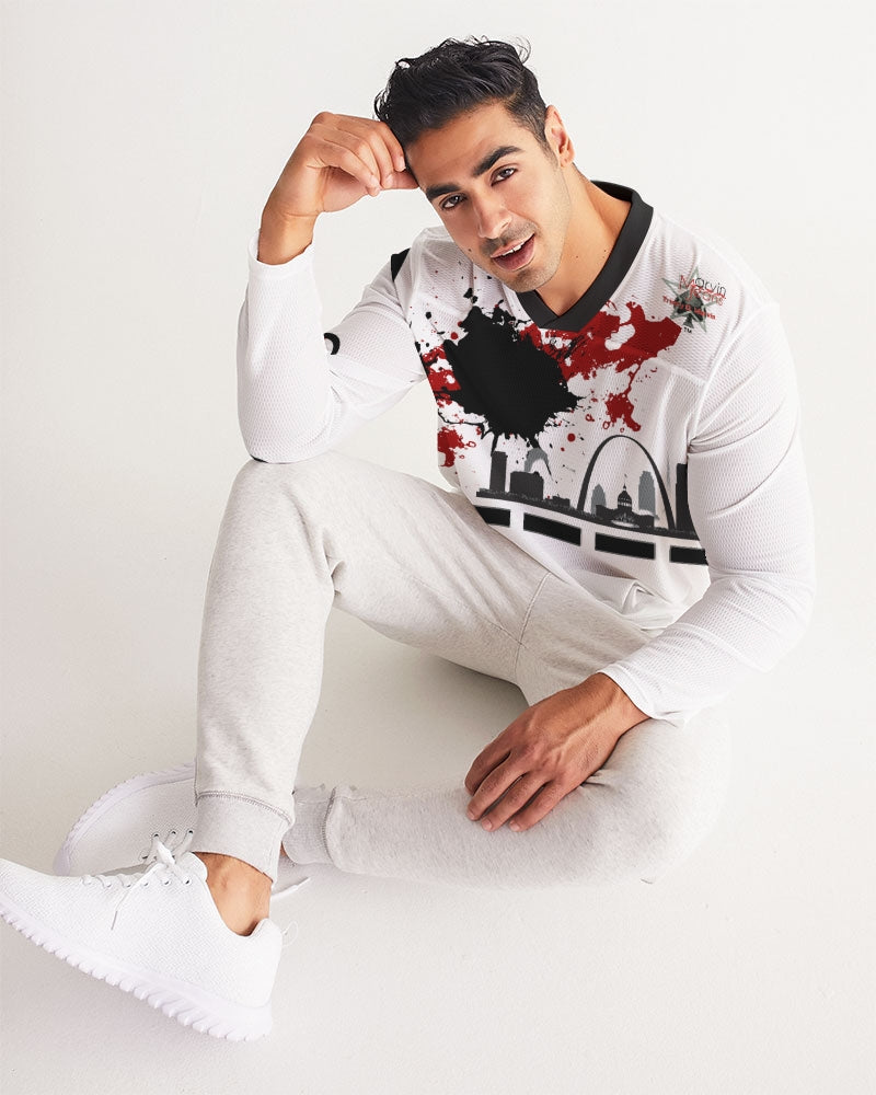 I'm so Saint Louis by Marvin Jeans and Trinity D Marvin Men's Long Sleeve Sports Jersey