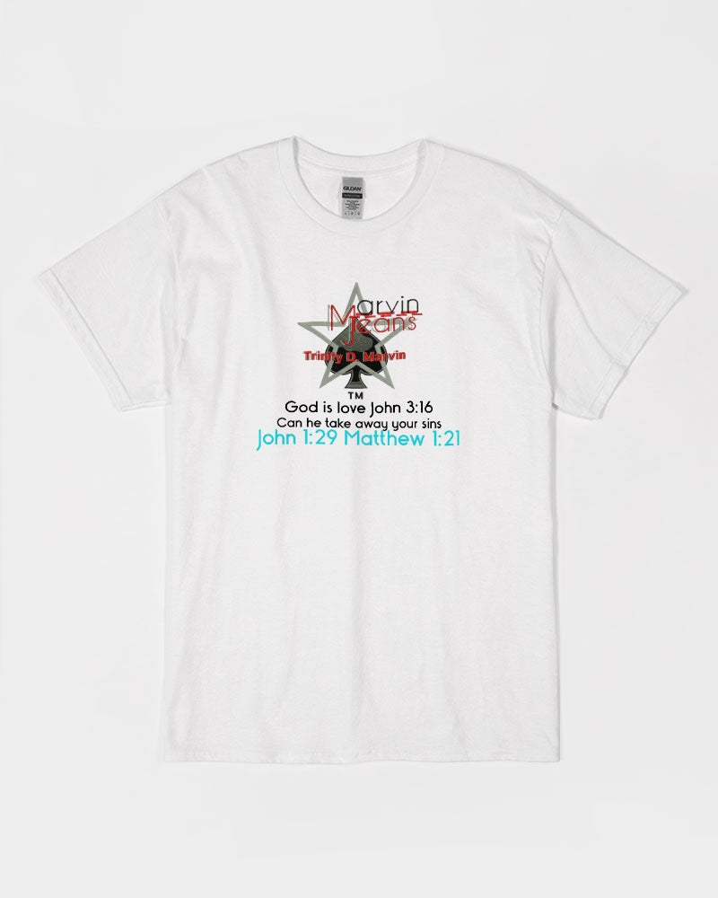 Gospel message God is love by Marvin Jeans and Trinity D Marvin Unisex Ultra Cotton T-Shirt | Gildan