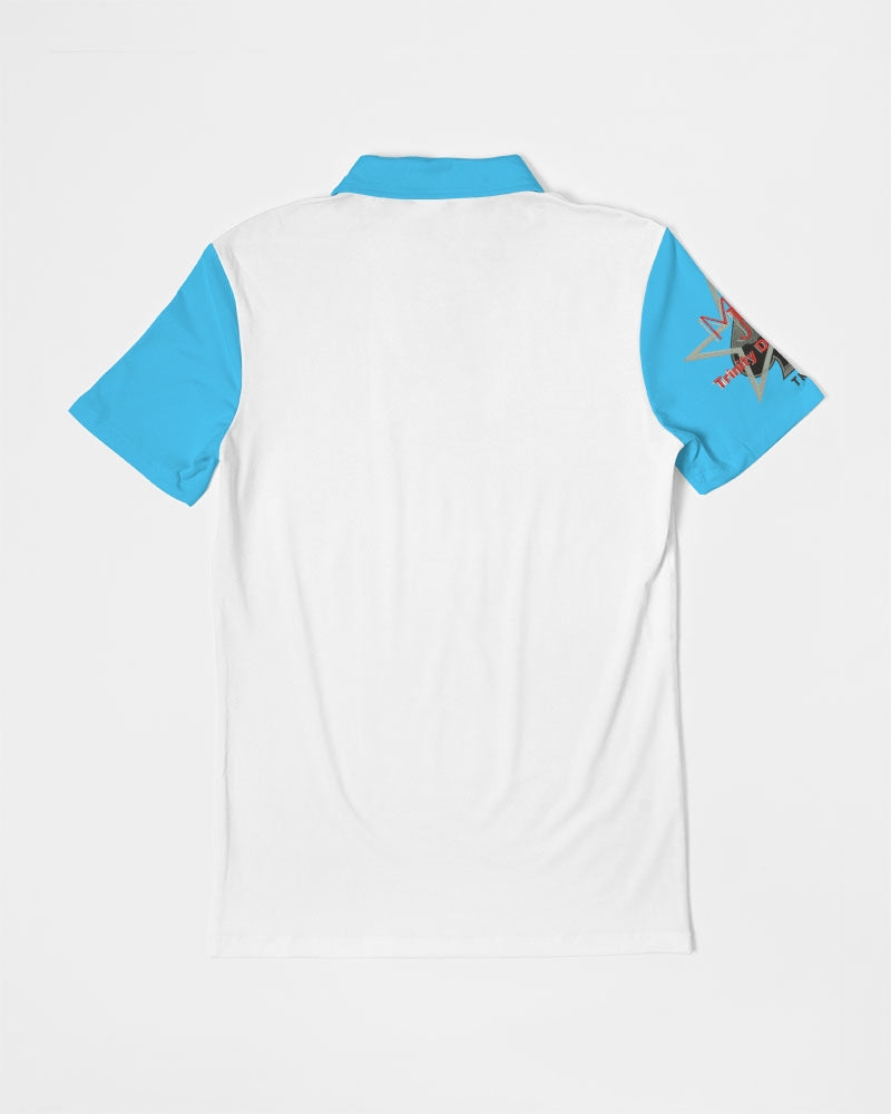Loud blue by Marvin Jeans and Trinity D Marvin Men's Slim Fit Short Sleeve Polo