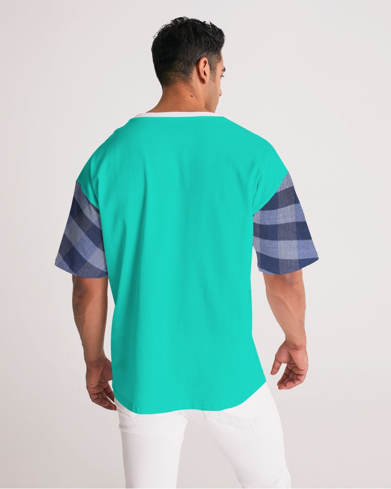 Blue stripes dark mint mint mix by Marvin Jeans and Trinity D Marvin Men's Premium Heavyweight Tee