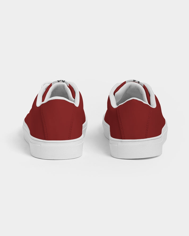 Maroon grey tip Men's Faux-Leather Sneaker