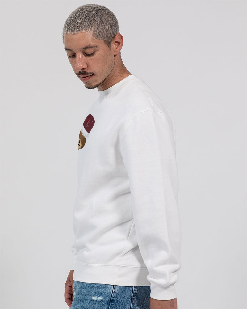 Bear cap all white by Marvin Jeans and Trinity D Marvin Unisex Premium Crewneck Sweatshirt | Lane Seven