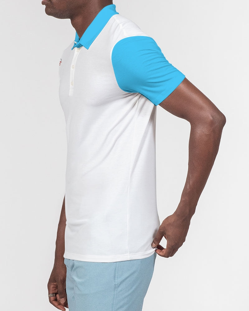 Loud blue by Marvin Jeans and Trinity D Marvin Men's Slim Fit Short Sleeve Polo