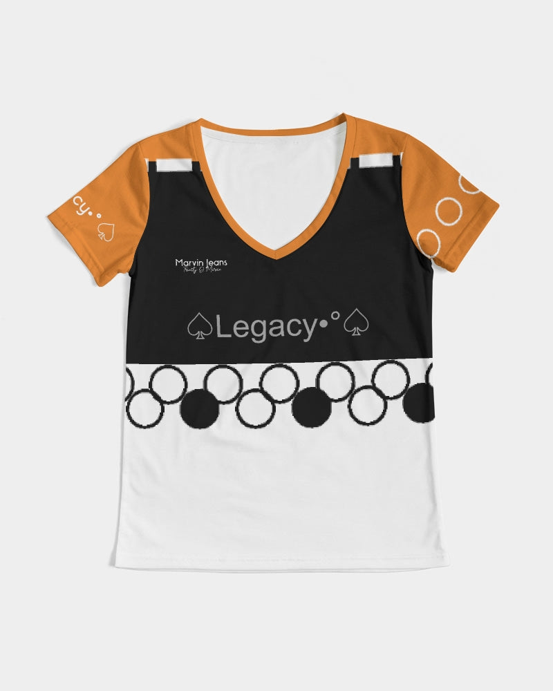 Crazy mix BY MARVIN JEANS Women's V-Neck Tee