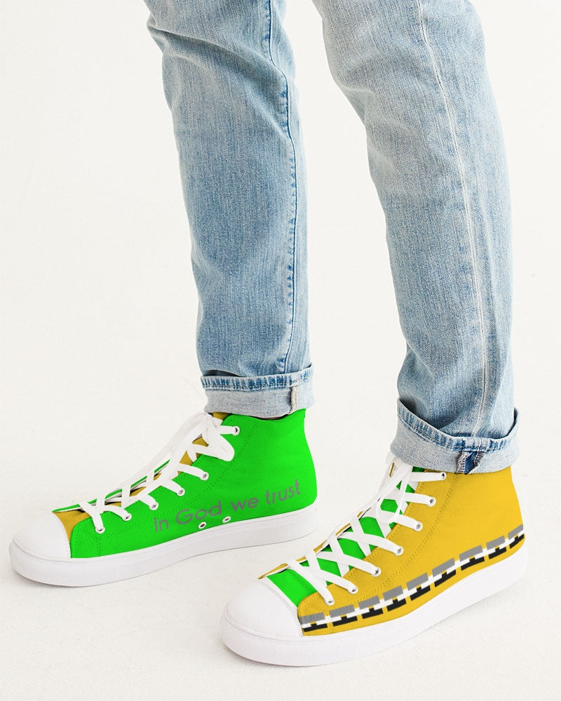 Lemon Lime mix BY MARVIN JEANS Men's Hightop Canvas Shoe