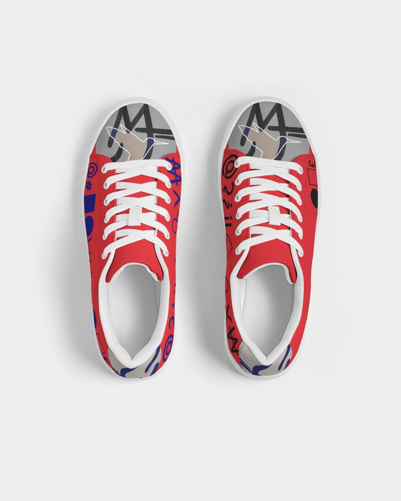 Red crazy BY MARVIN JEANS Men's Faux-Leather Sneaker
