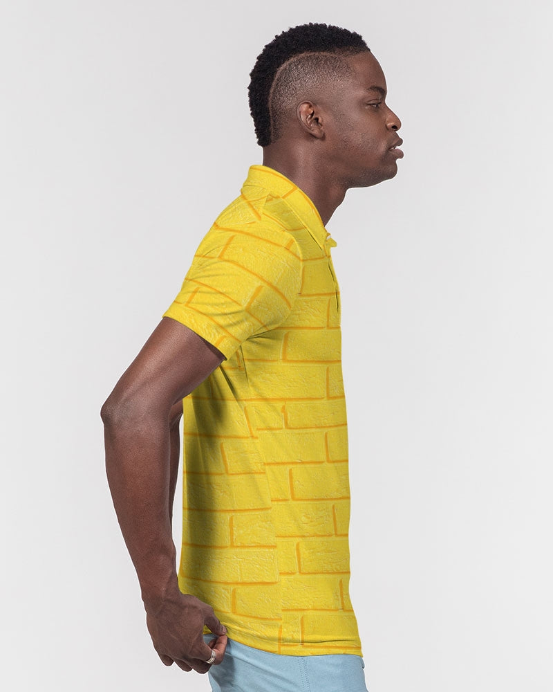 Brick city Yellow by Marvin Jeans and Trinity D Marvin Men's Slim Fit Short Sleeve Polo