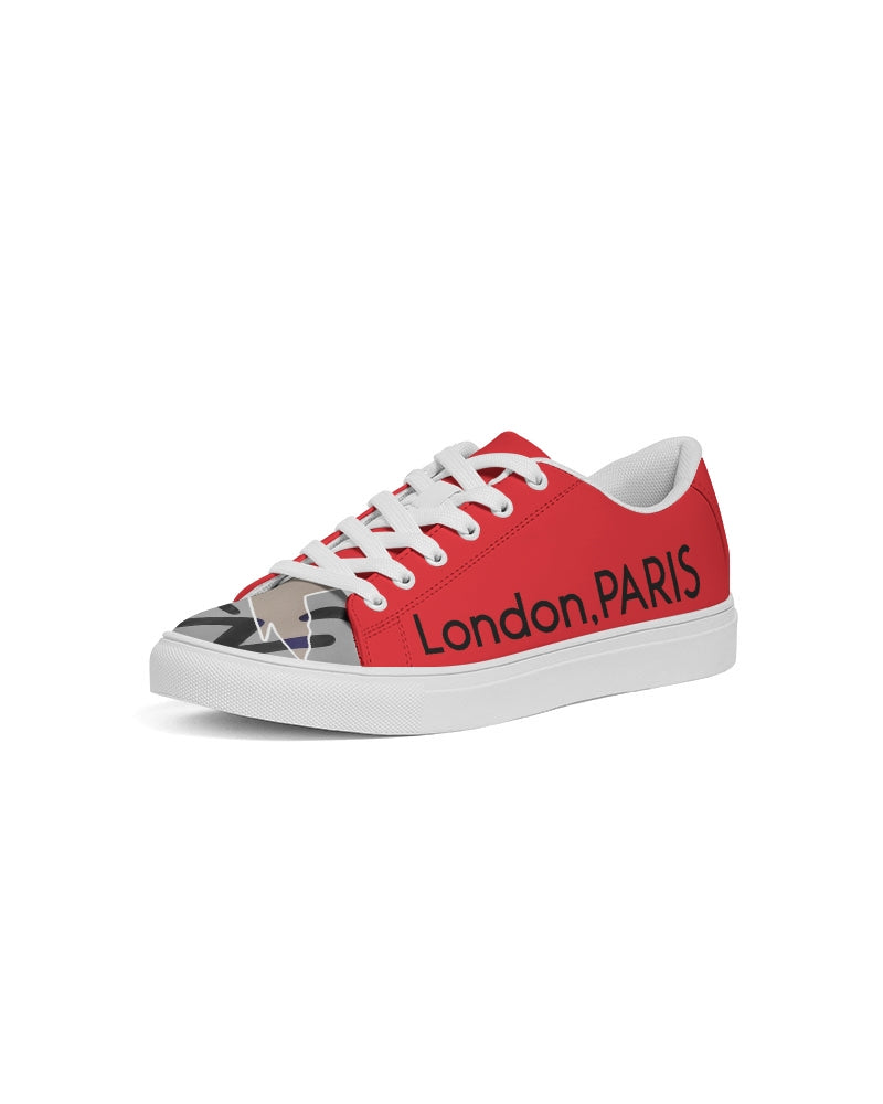 London,PARIS red by Marvin Jeans Men's Faux-Leather Sneaker