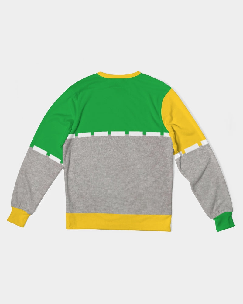 Lemon Lime Green Bay cool grey by Marvin Jeans and Trinity D Marvin Men's Classic French Terry Crewneck Pullover