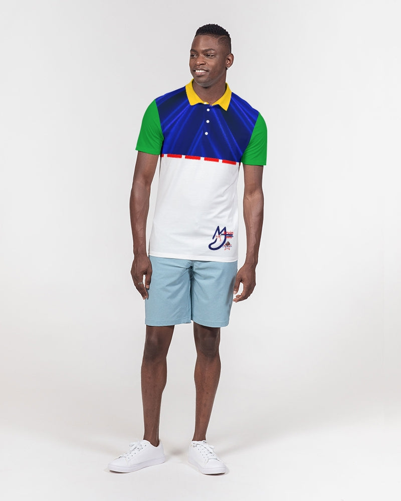 Greater red by Marvin Jeans and Trinity D Marvin Men's Slim Fit Short Sleeve Polo