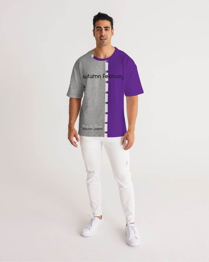 Autumn February cool gray have purple by Marvin Jeans and Trinity D Marvin Men's Premium Heavyweight Tee