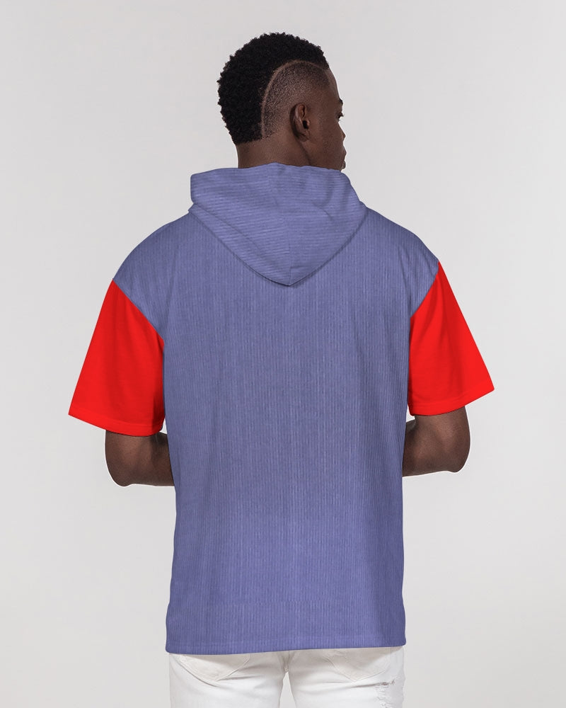 Logo's mix red sleeve by Marvin Jeans and Trinity D Marvin Men's Premium Heavyweight Short Sleeve Hoodie