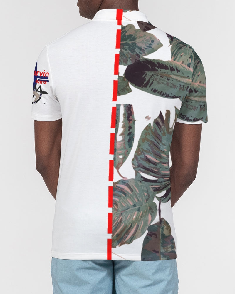 Wild green, logo's by Marvin Jeans and Trinity D Marvin Men's Slim Fit Short Sleeve Polo