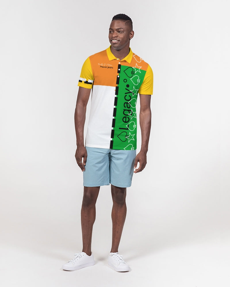 Crazy mix by Marvin Jeans and Trinity D Marvin Men's Slim Fit Short Sleeve Polo