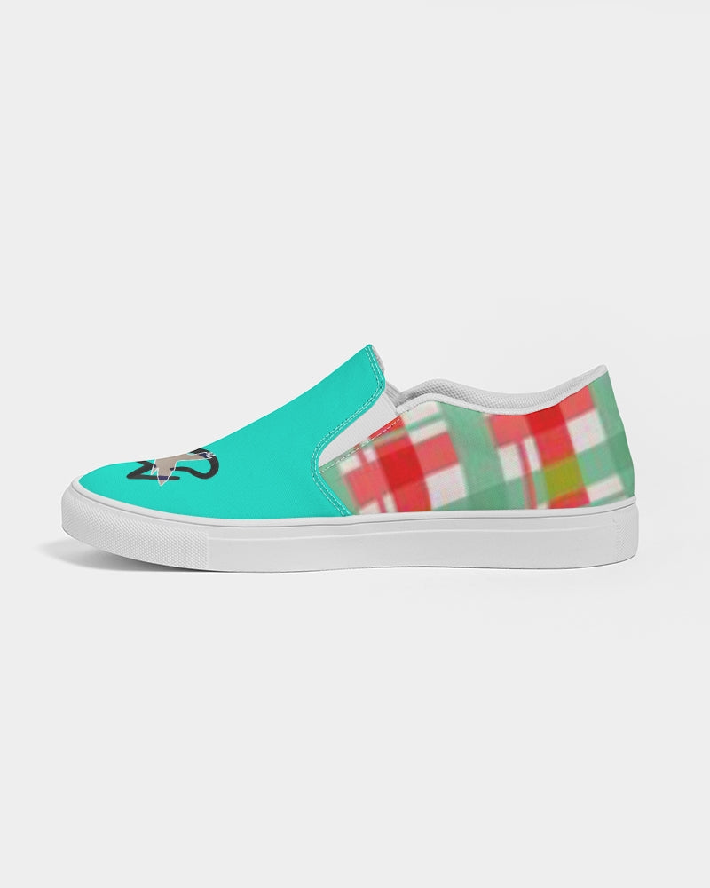 Color grid dark mint by Marvin Jeans and Trinity D Marvin Men's Slip-On Canvas Shoe