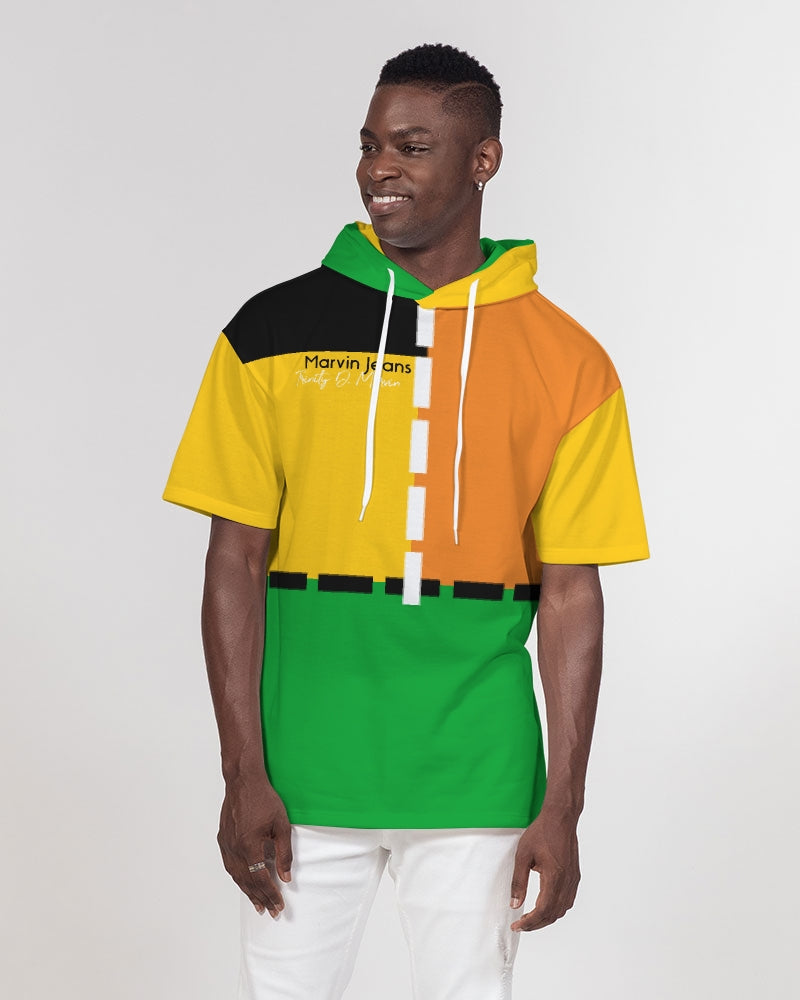 Crazy mix by Marvin Jeans and Trinity D Marvin Men's Premium Heavyweight Short Sleeve Hoodie